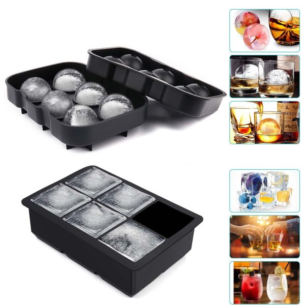 MyKitchen® Large Ice Cube Tray 6 Round 6 Square - Image 16