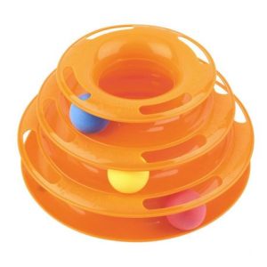 Cat Toy Tower Track: Interactive 3-Level Engaging Entertainment