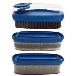 Interchangeable Cleaning Brush and Sponges: Soap Dispenser