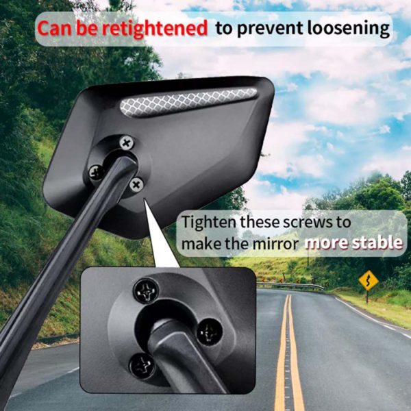 FocusFit® Rear-View Mirrors Universal Anti-Glare Bikes Motorcycles - Image 8