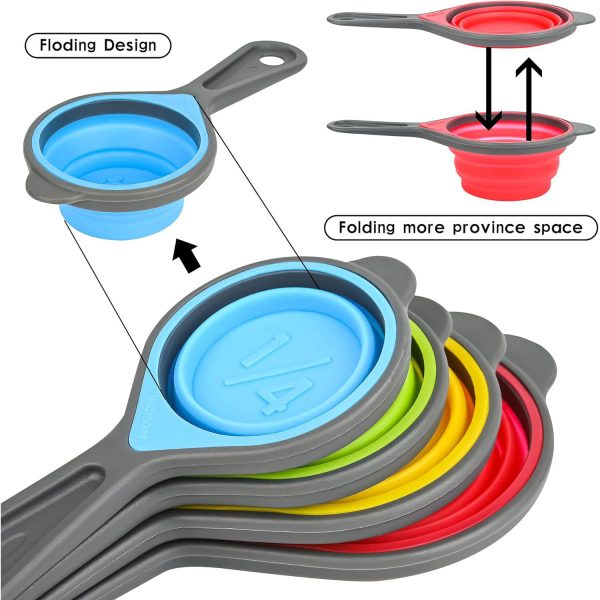 MyKitchen® Collapsible Silicone Measuring Cups - Image 5