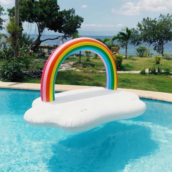 FocusOutdoor® Daybed Pool Float Rainbow Cloud Ultimate Fun - Image 4