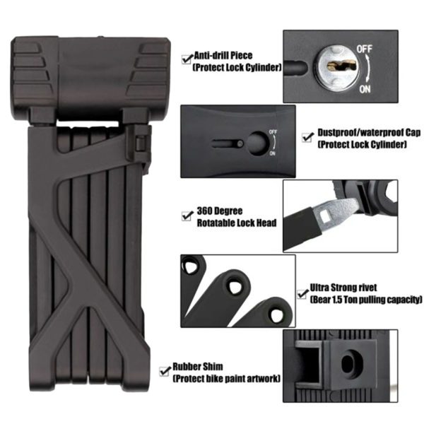 FocusFit® Bicycle Lock Rotatable Stainless-Steel - Image 5