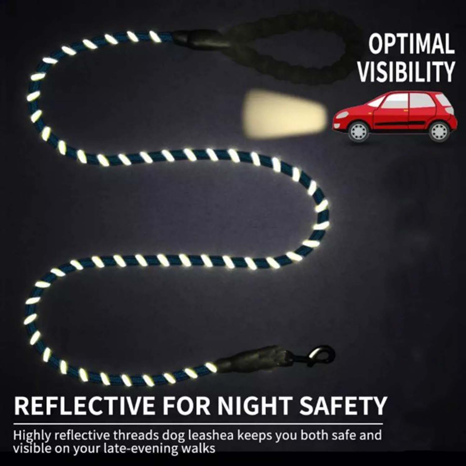 FocusPet® Reflective Dog Leash Nylon Braided Traction Rope - Image 12