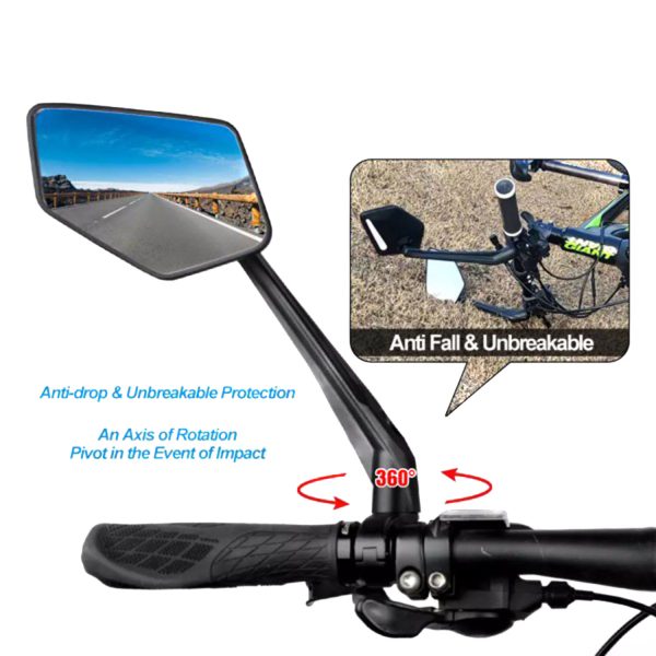 FocusFit® Rear-View Mirrors Universal Anti-Glare Bikes Motorcycles - Image 6