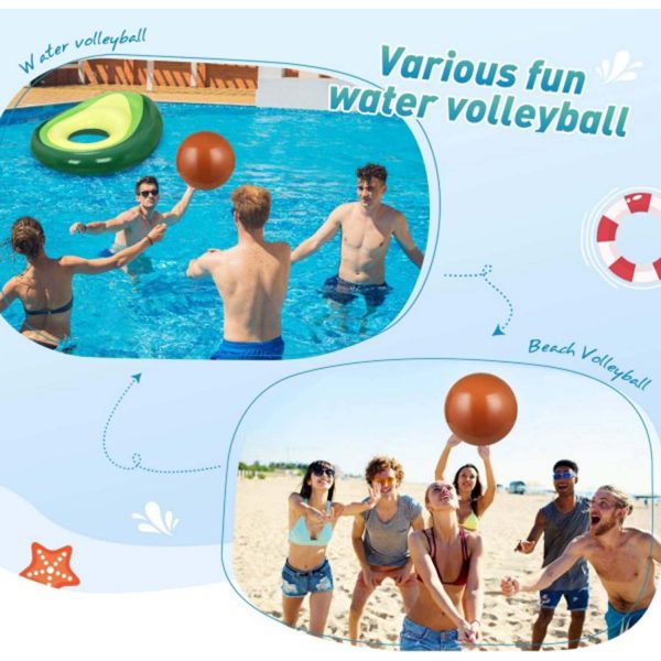 FocusOutdoor® XLarge Inflatable Swim Ring Avocado Bonus Ball - Image 3