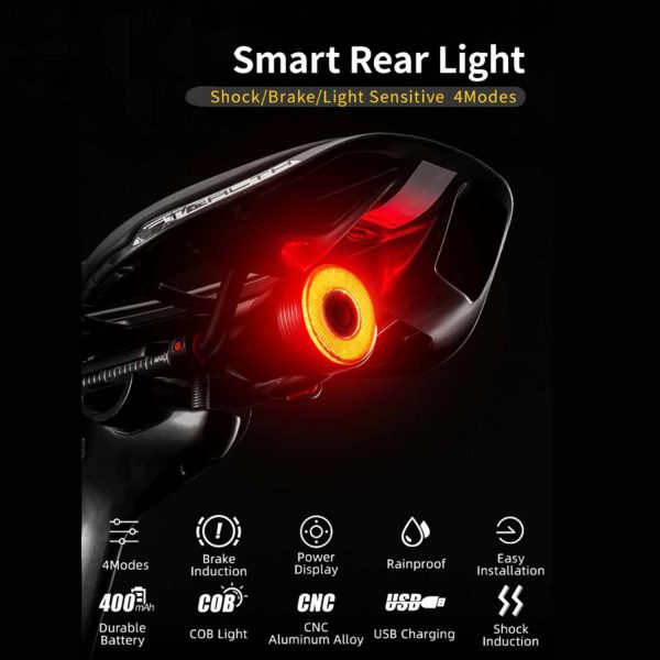 RockBros Smart Bicycle Taillight with Auto Brake Sensing - Image 6