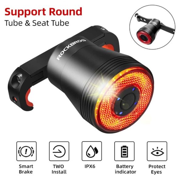 RockBros Smart Bicycle Taillight with Auto Brake Sensing - Image 7