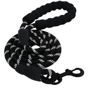 Reflective Nylon Dog Leash: Braided Traction Rope