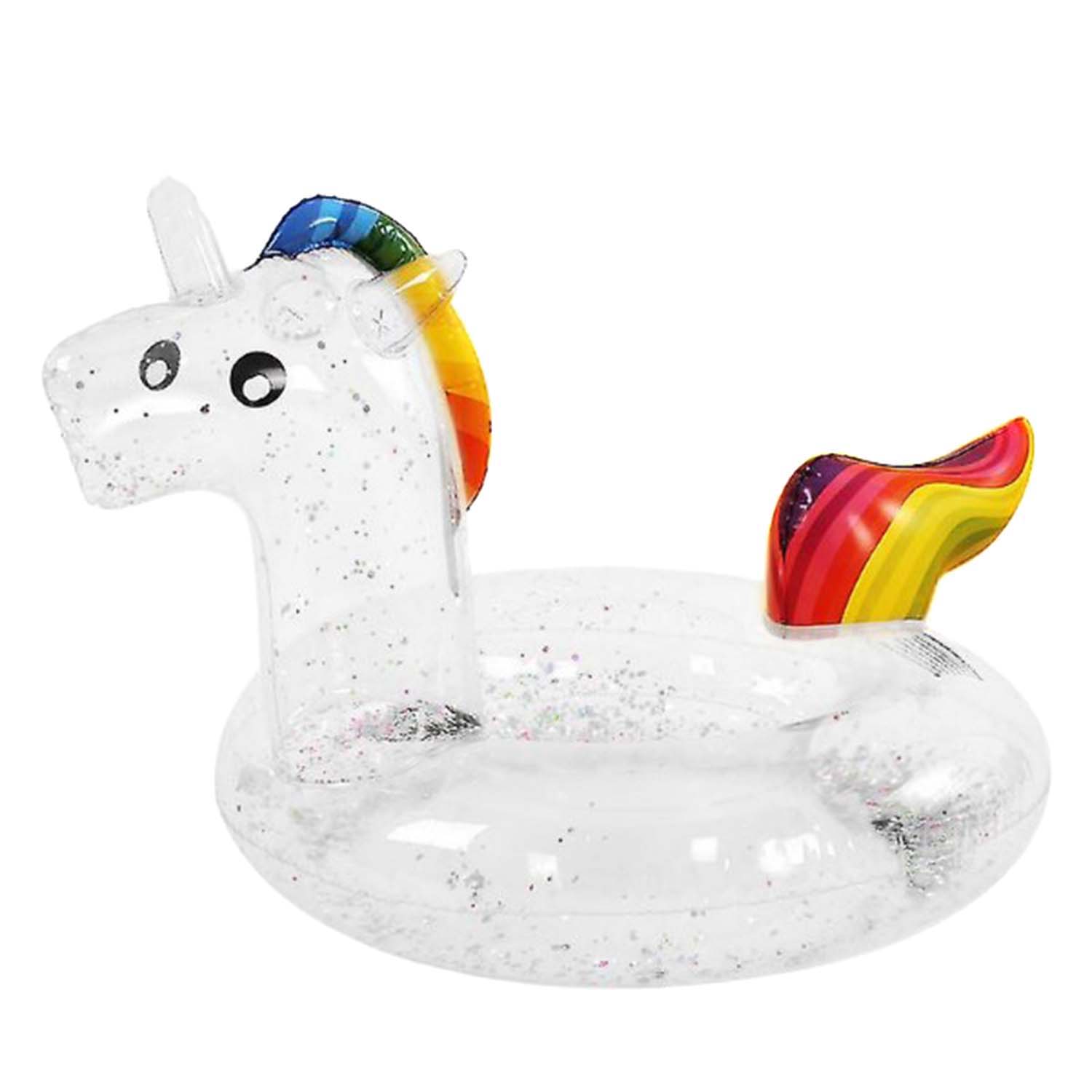 Glitter Unicorn Inflatable Swim Ring Pool Floatie: Magical Splendor