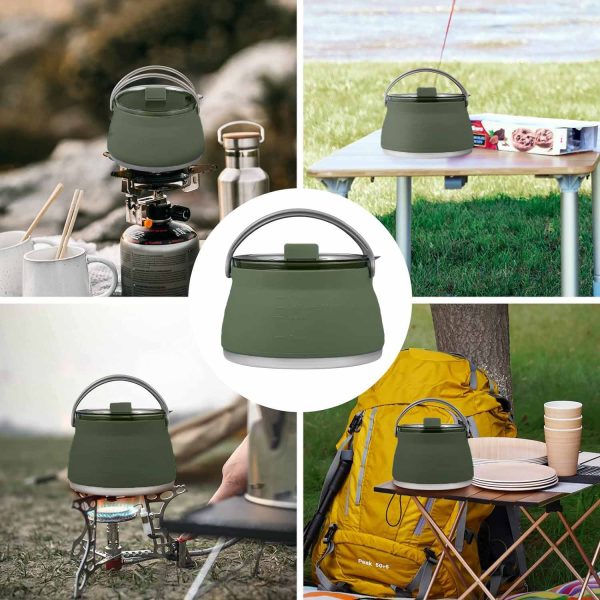 FocusOutdoor® Camping Cookware Set Collapsible Silicone 4-Piece - Image 4