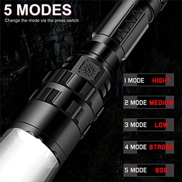 FocusOutdoor® Long-Range LED Flashlight Rechargeable Shockproof - Image 10