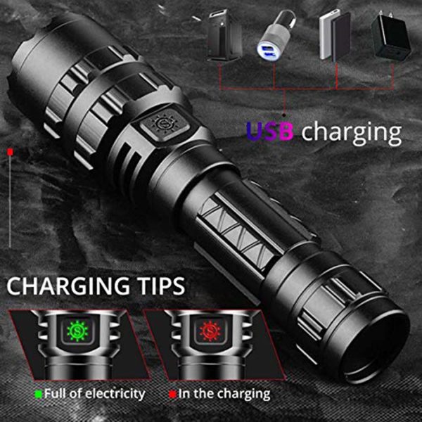 FocusOutdoor® Long-Range LED Flashlight Rechargeable Shockproof - Image 11