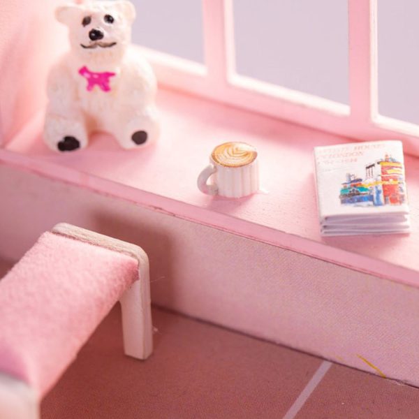 FocusToys® Wooden Miniature DIY Doll House: Dream Girl Heart - Image 4