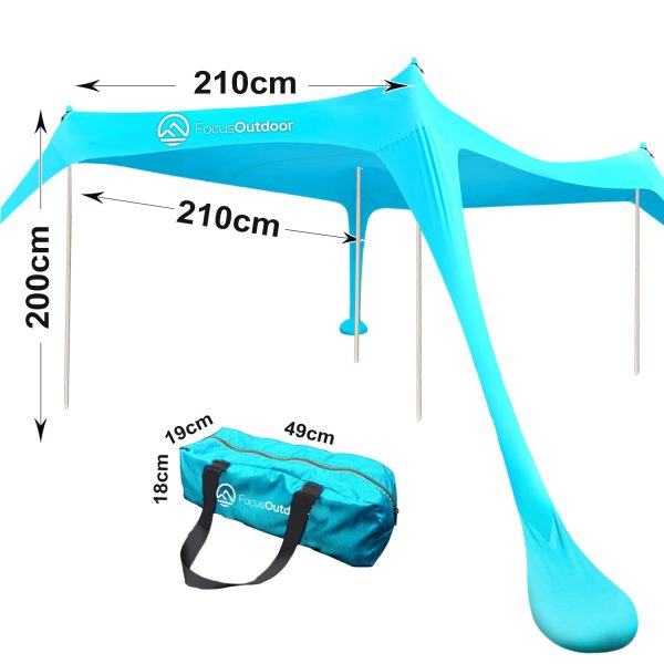 FocusOutdoor® Pop-Up 4 Pole Beach Tent - Image 7