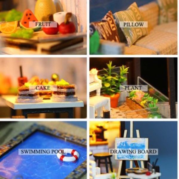 FocusToys® Miniature DIY Dollhouse Kit: Seattle Holiday - Image 4