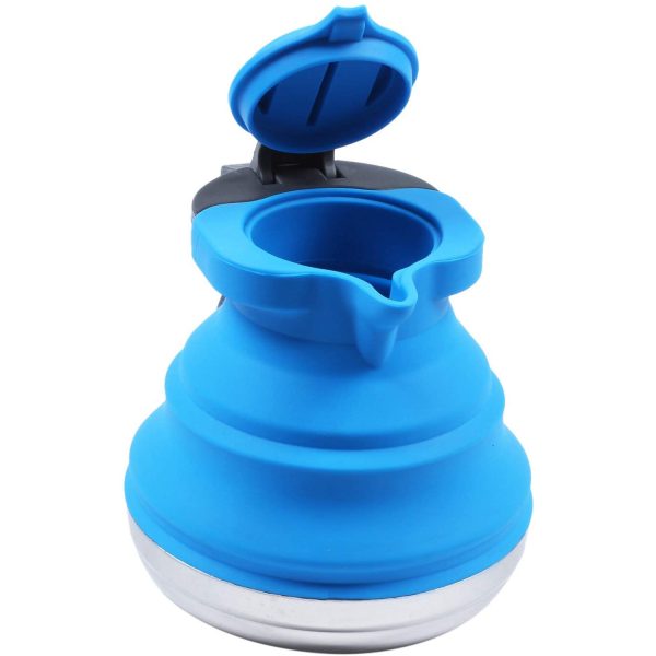 FocusOutdoor® Collapsible Travel Kettle: 1.5L Stainless Steel Base - Image 2