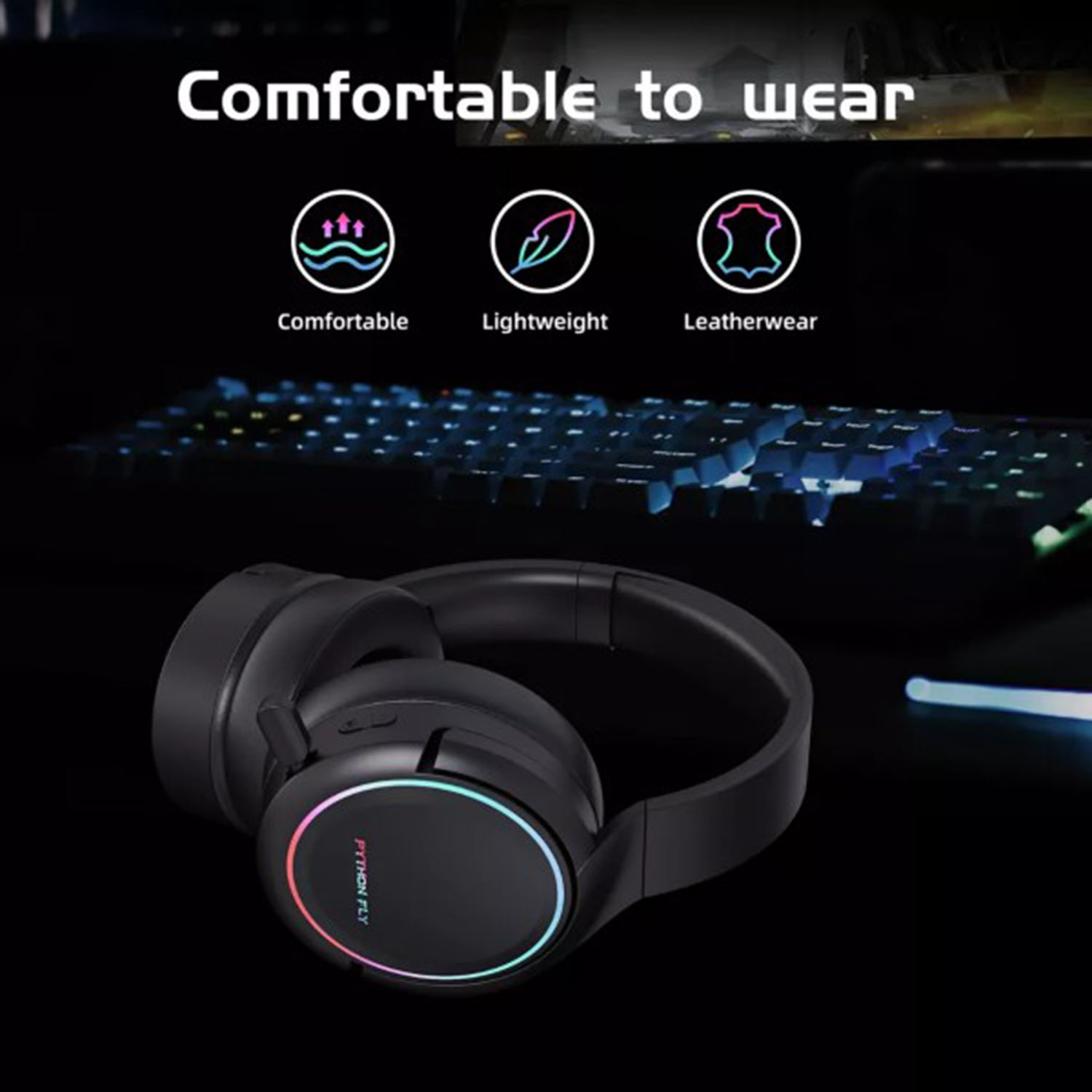 FocusFit® Pro Gaming Headset: Dual Connectivity Noise Cancelling - Image 4