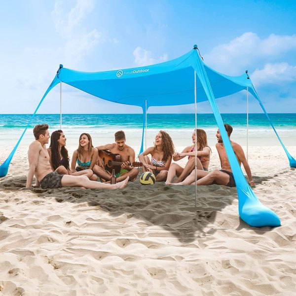FocusOutdoor® Pop-Up 4 Pole Beach Tent - Image 10