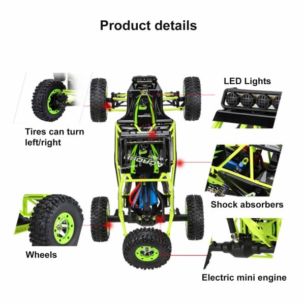FocusToys® High-Speed RC Off-Road Car: 4x4 1:12 Scale - Image 4