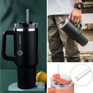 FocusOutdoor 1.2L Stainless-Steel Insulated Tumbler with Straw