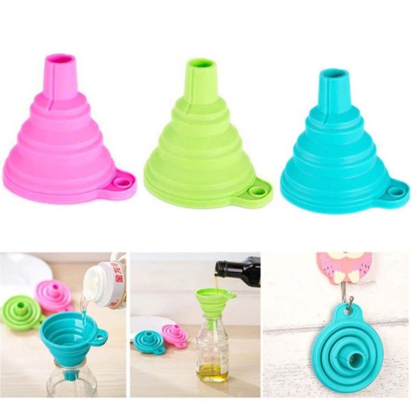 MyKitchen® Collapsible Small Silicone Funnels - Set of 3 - Image 6