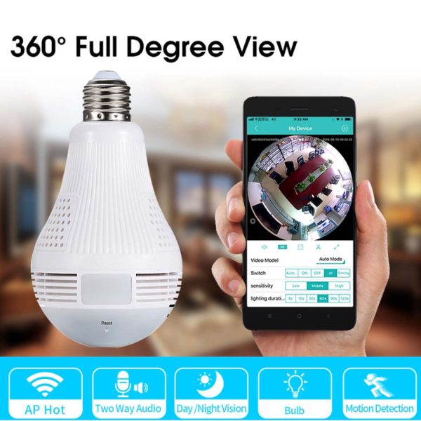 FocusLights® Light Bulb Security Camera: Wireless 360° - Image 6