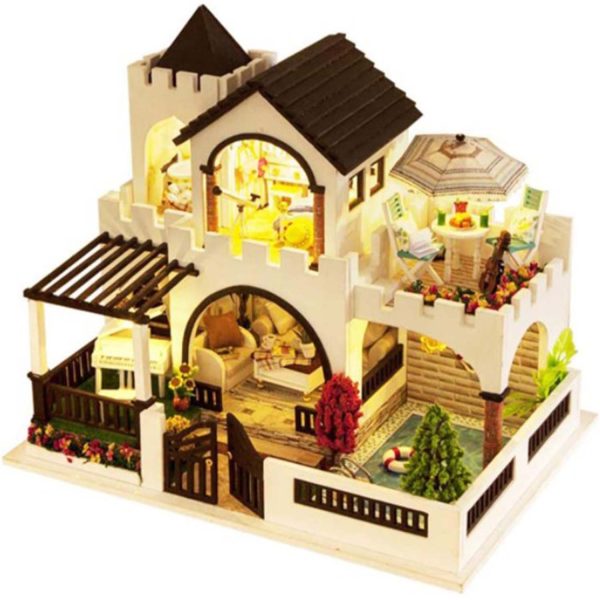 Wooden Miniature DIY Doll House Kit