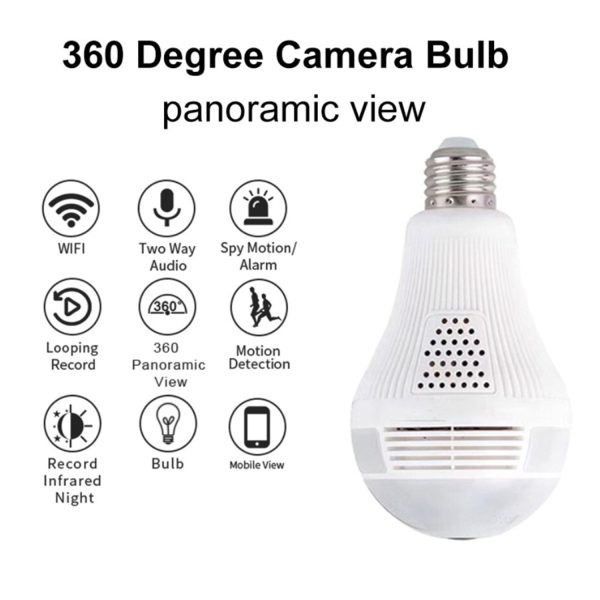 FocusLights® Light Bulb Security Camera: Wireless 360° - Image 2