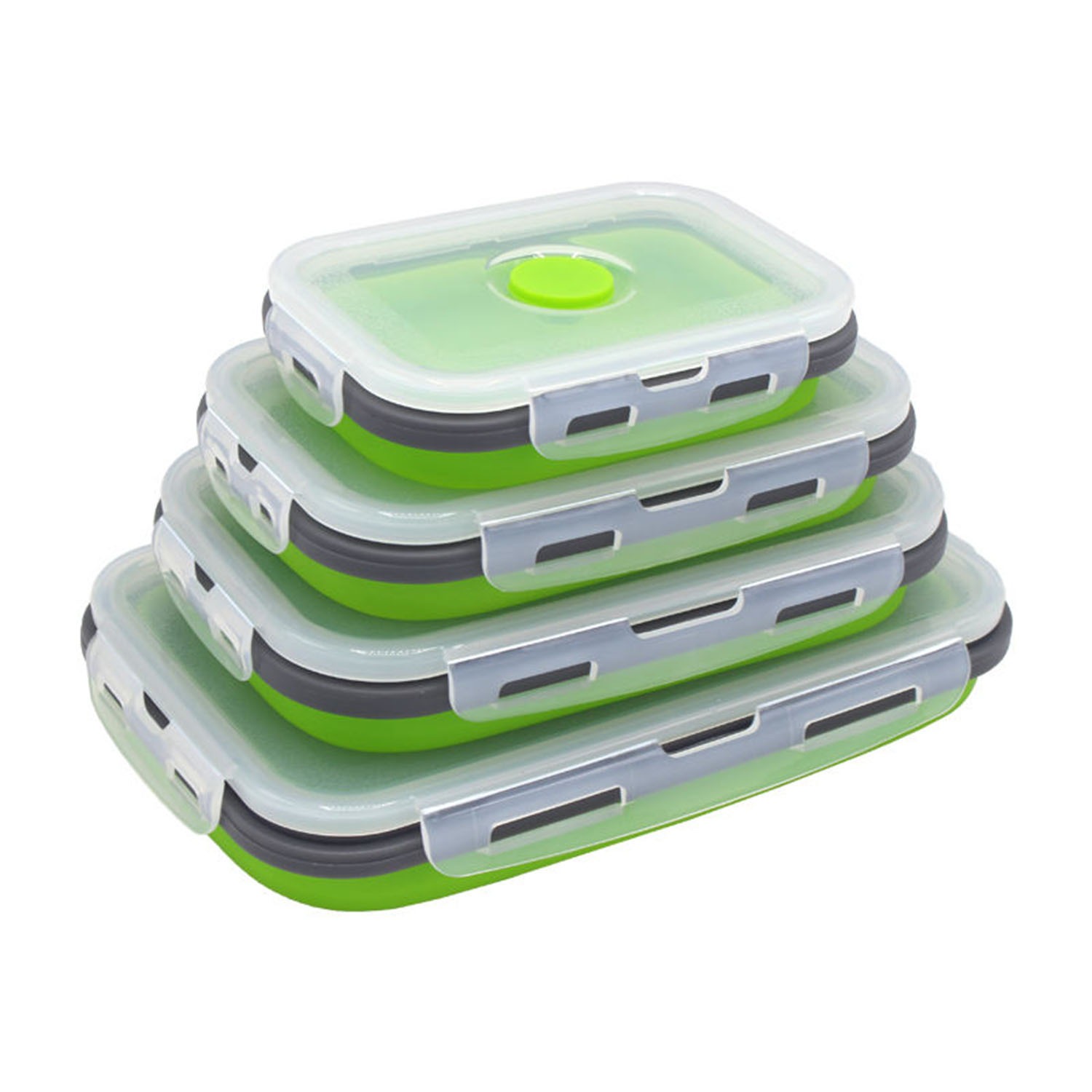 Sustainable Silicone Lunch Box Set: Compact & Eco-Friendly