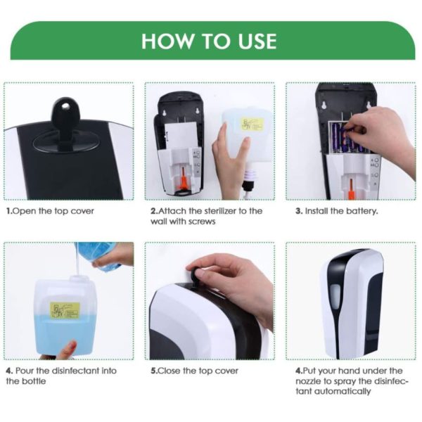 FocusHealth® Automatic Sanitiser Dispenser: Wall Mounted - Image 3