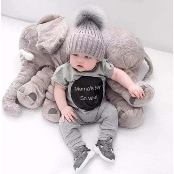 FocusToys® Plush Elephant Pillow: Giant Ultra Soft - Image 2