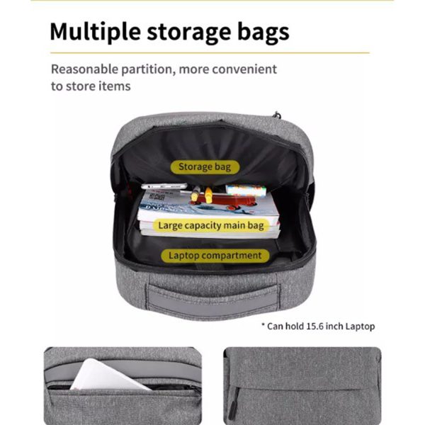FocusBags® Anti-Theft Backpack: With USB Interface - Image 3