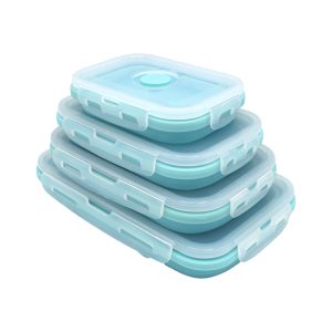 Sustainable Silicone Lunch Box Set: Compact & Eco-Friendly