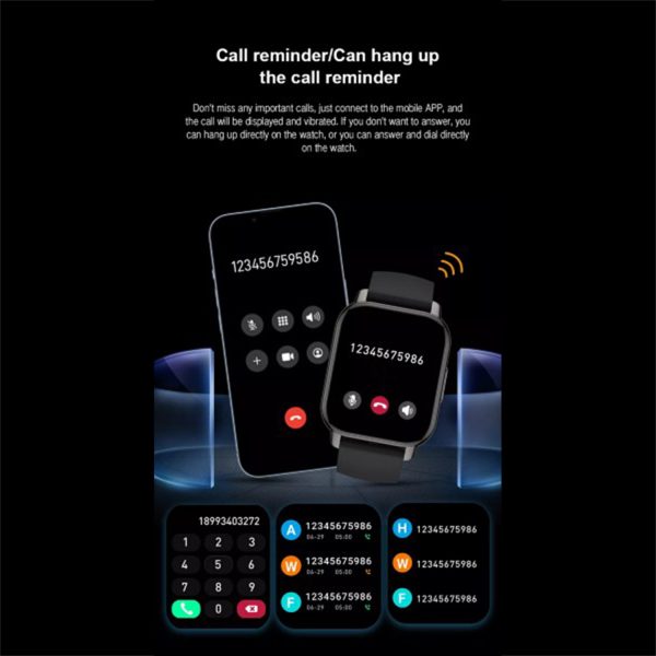 FocusFit® P66 Fitness Smartwatch: 1.85inch Screen - Image 8