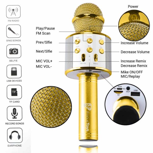 FocusToys® Karaoke Bluetooth Microphone - Image 3