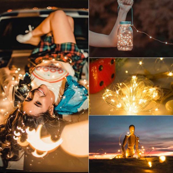 FocusLights® Solar Powered Fairy Lights: 20m Warm White - Image 2