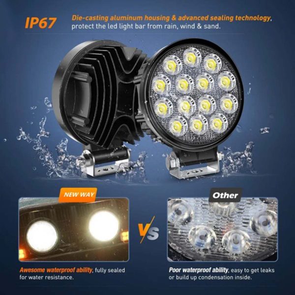 FocusOutdoor® LED Car Spotlights: 42W 2000lm Set of 2 - Image 6