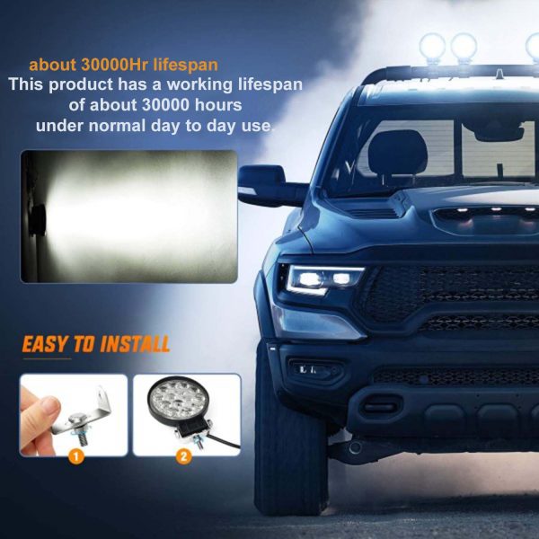 FocusOutdoor® LED Car Spotlights: 42W 2000lm Set of 2 - Image 7