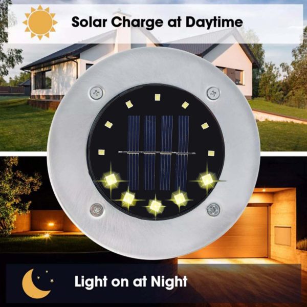 FocusLights® Solar Ground LED Lights: Pack of 4 - Image 2