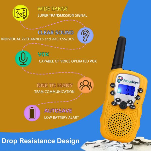 FocusToys® Long-Range Walkie Talkie Set: Kids Toy - Image 3