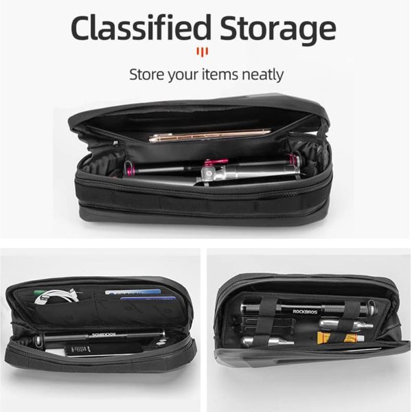 RockBros® Hard Shell Frame Bag: Triangle Top Tube 1.5L - Image 3