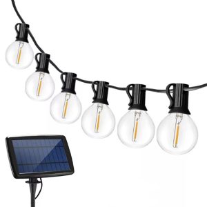 Bulb Solar String Lights: 12 Bulbs 2.5 Meters