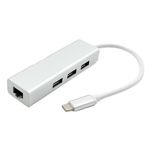 USB Type-C to Ethernet Network Adapter: 3 USB 3.0 Ports