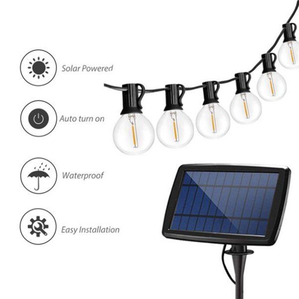 FocusLights® Bulb Solar String Lights: 12 Bulbs 2.5 Meters - Image 4