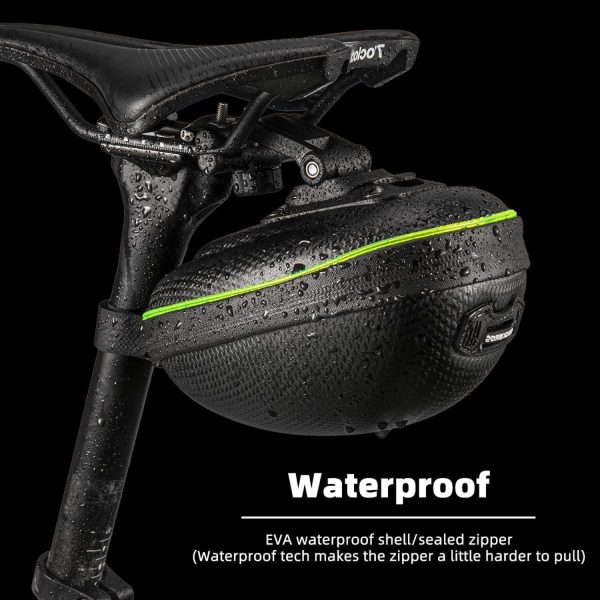 RockBros® Hard Shell Saddle Bag: Waterproof with LED Light - Image 4