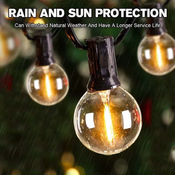 FocusLights® Bulb String Solar Lawn Lights: 25 Bulbs 8 Meters - Image 6