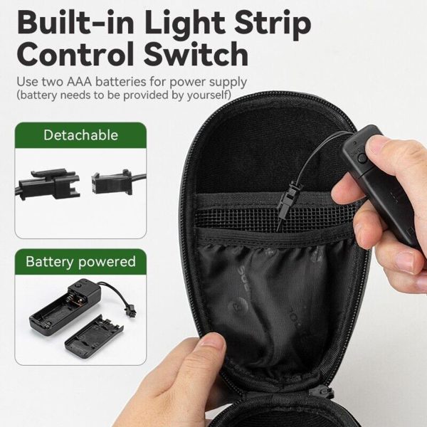 RockBros® Hard Shell Saddle Bag: Waterproof with LED Light - Image 11
