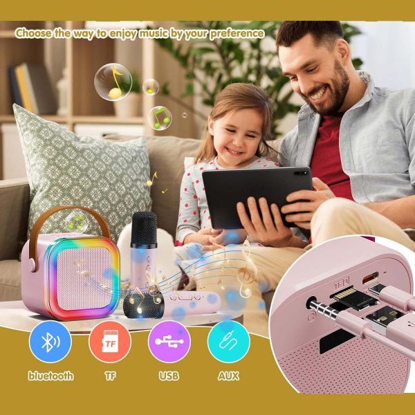 FocusToys® Mini Bluetooth Karaoke Set: Speaker & Wireless Mics - Image 6