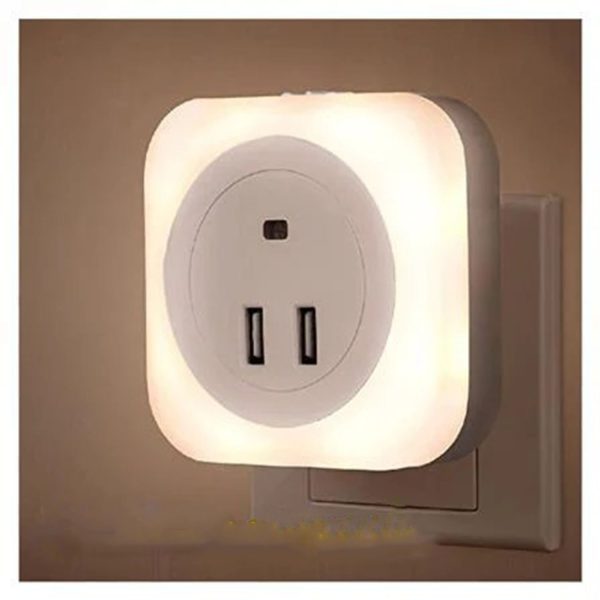 FocusElectro® USB Charger Night Light: Energy-Saving Sensor - Image 2